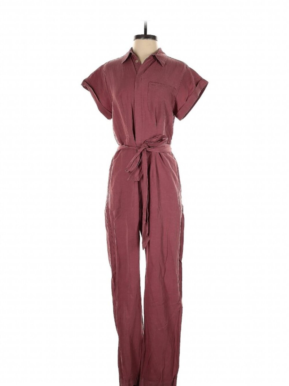 Alex Mill Belted Short Sleeve Jumpsuit Mauve Size XS